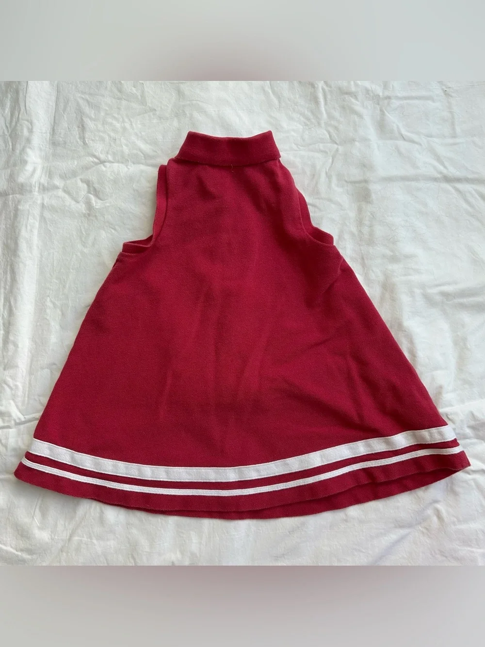 Ralph Lauren Girls' Red Retro Style Polo Cotton Dress Top -24 M